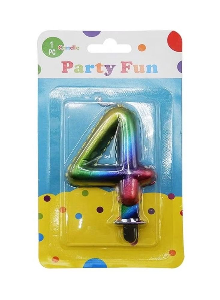 Dreamzon Metallic Number 4 Candle 3inch