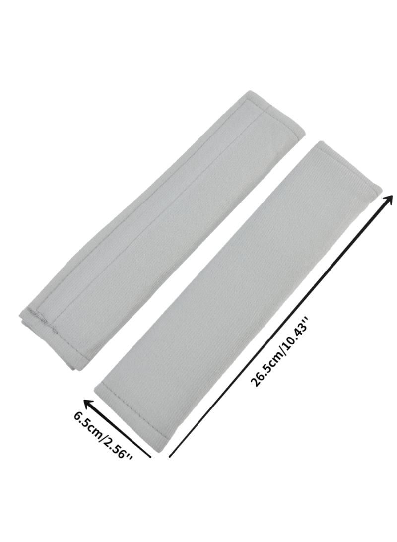Generic Grey 2Pcs Car Shoulder Cover Cushion Seat Belt Pad Strap BackPack Auto Interior Accessories Seat Belt Padding For Kids Car Stuff - Image 1