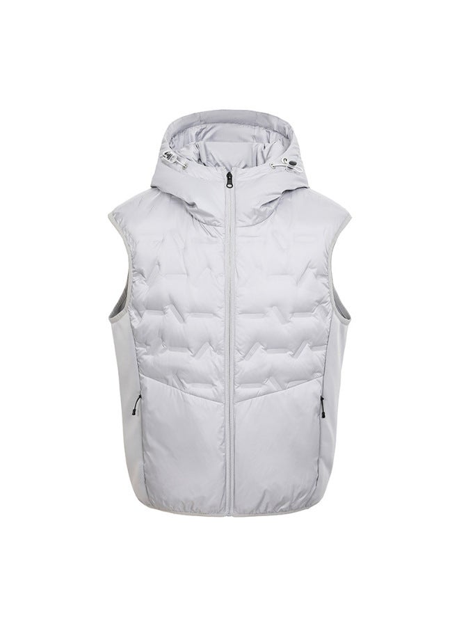 Winter Functional Style Solid Color Lightweight Down Vest Unisex Loose Down Jacket Top - Image 1