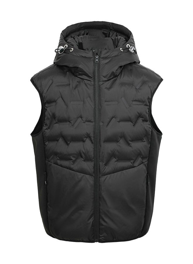 Winter Functional Style Solid Color Lightweight Down Vest Unisex Loose Down Jacket Top - Image 2
