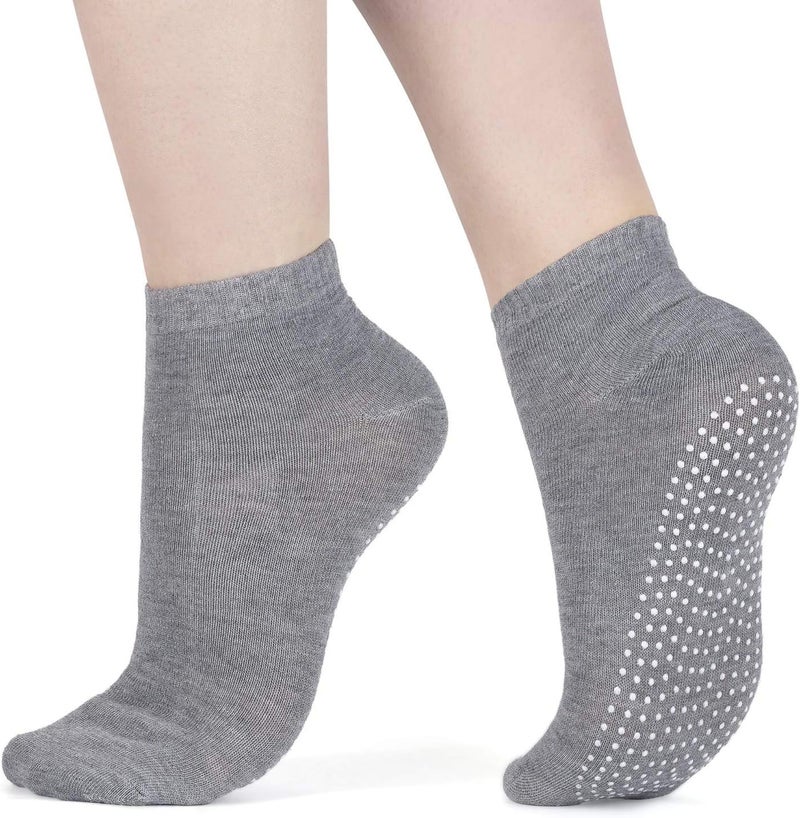 Cyber Womens 3 Pack Grip Socks Grip Socks- Light Grey - Image 1