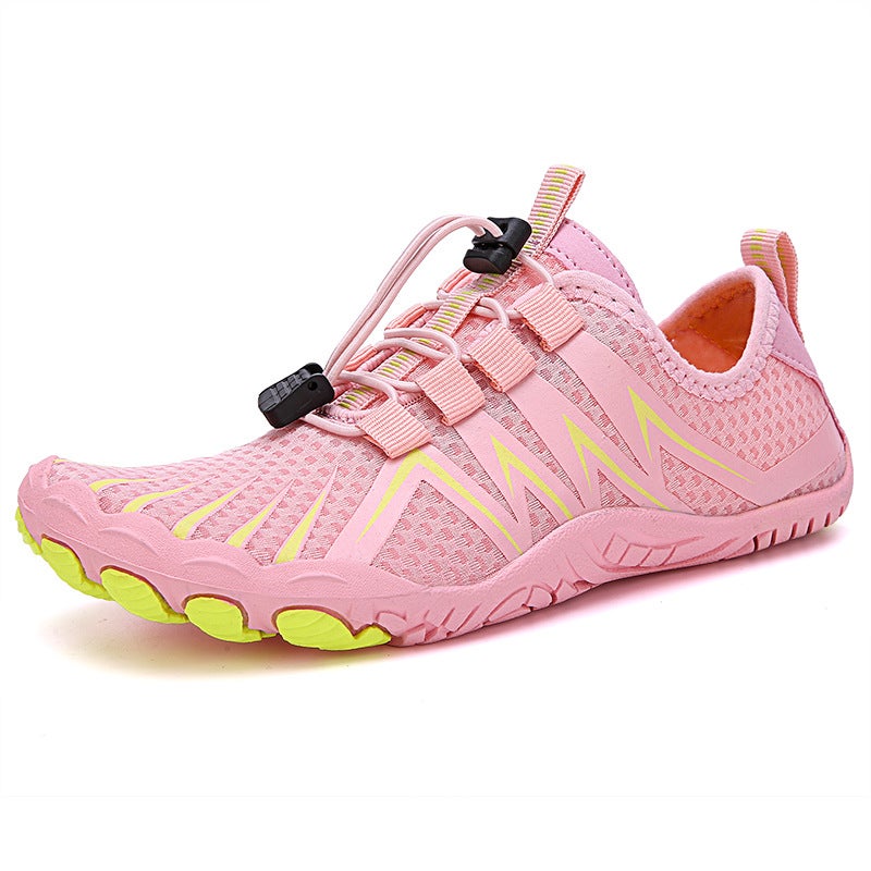 Cross-border Outdoor Hiking Shoes Mens and Womens Five-finger Barefoot Shoes Beach Shoes Wading Shoes Non-slip Tracing Shoes Hiking Shoes A35 pink