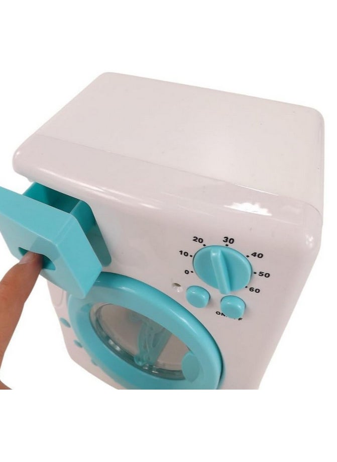 null - Children's Mini Battery Operated Washing Machine Toy Pretend and Play Toy for Children Over 3 Years - Image 1