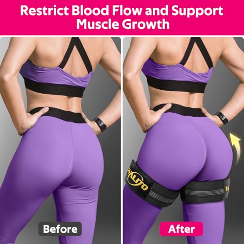 WALITO Booty Bands for Women Glutes - BFR Blood Flow Restriction Bands with Weekly Plan for Legs, Butt & Hip Building, Occlusion Bands for Workouts, Fabric Bands for Squat Butt & Thigh - Image 4