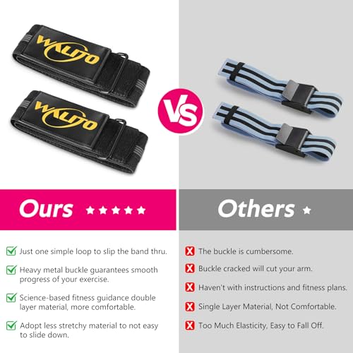 WALITO Booty Bands for Women Glutes - BFR Blood Flow Restriction Bands with Weekly Plan for Legs, Butt & Hip Building, Occlusion Bands for Workouts, Fabric Bands for Squat Butt & Thigh - Image 3