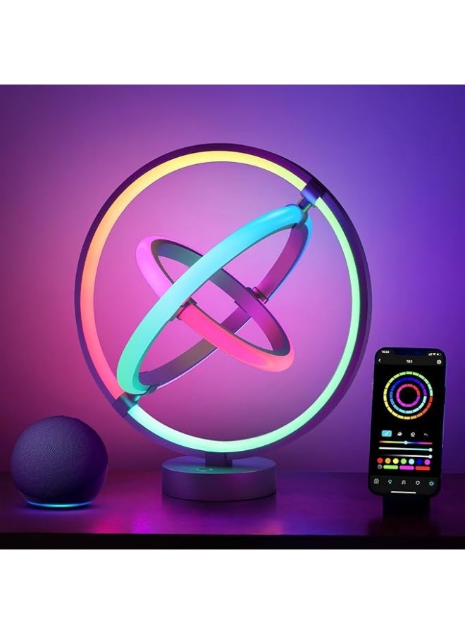 Lepro TB1 AI Table Lamp, Smart LED Lamp with Music Sync, Personalized AI Lighting Designer, Gift, Colour Changing DIY, Voice Cotrol, Works with Alexa & Google Assistant, Bluetooth & 2.4GHz WiF - Image 1