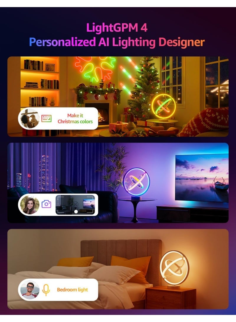 Lepro TB1 AI Table Lamp, Smart LED Lamp with Music Sync, Personalized AI Lighting Designer, Gift, Colour Changing DIY, Voice Cotrol, Works with Alexa & Google Assistant, Bluetooth & 2.4GHz WiF - Image 2