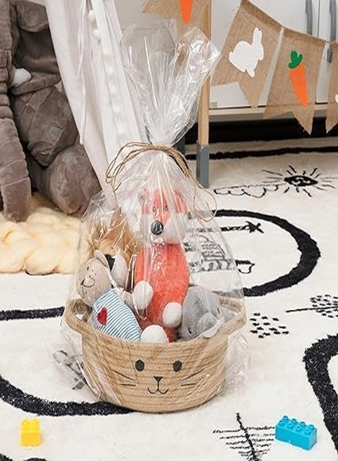 RUGSZONE GOODIE® -Small Cat Storage Basket, Black Cute Basket for Toys, Dog Toy Basket, Woven Rope Basket for Organizing, Empty Gift Basket for Baby, Black, 9.8 x 4 inches (brown, 9x4) - Image 4