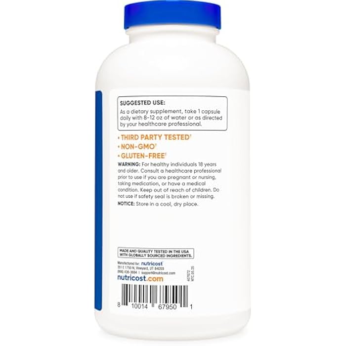 Nutricost Taurine 1000mg, 400 Capsules - Image 4