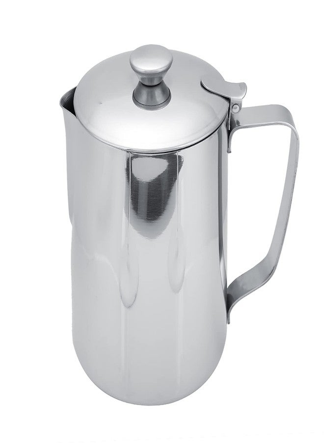 AYNEFY Stainless Steel Milk Frothing Pitcher - Espresso Milk Frother Cup with Lid for Latte Coffee Art (1000ML) - Image 1