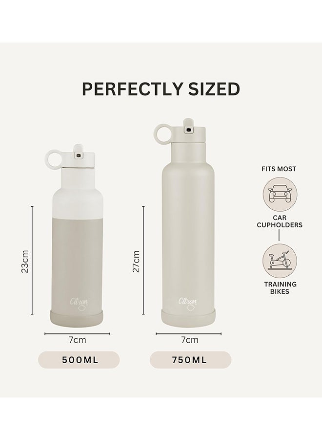 Citron Stainless Steel Water Bottle 750ml - Purple - Durable Double-Walled Thermos Bottle - BPA-Free, Leakproof & Eco-Friendly - Long-Lasting Hot & Cold Retention  - Image 4