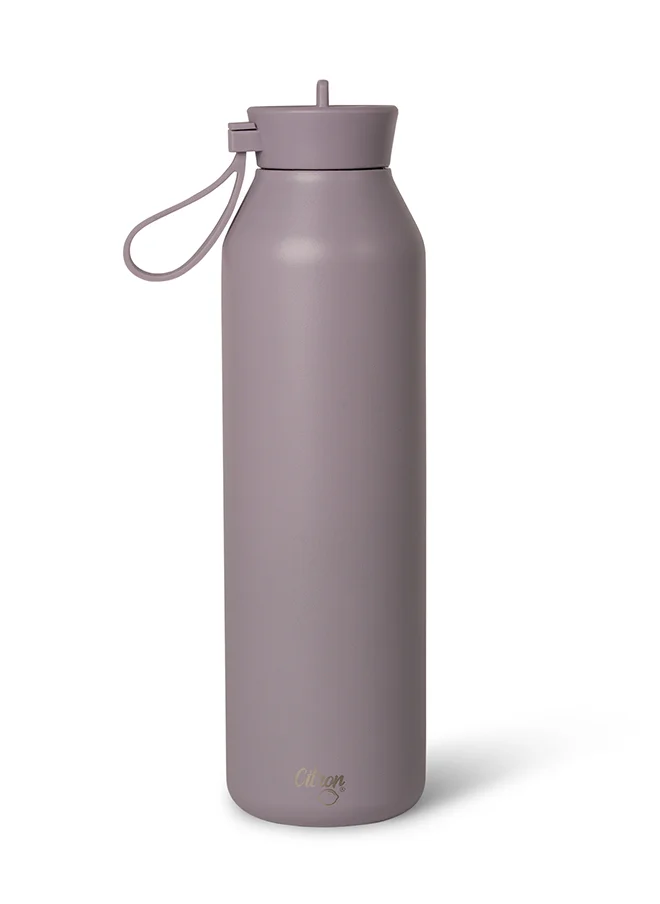 سترون Stainless Steel Water Bottle 750ml - Purple - Durable Double-Walled Thermos Bottle - BPA-Free, Leakproof & Eco-Friendly - Long-Lasting Hot & Cold Retention