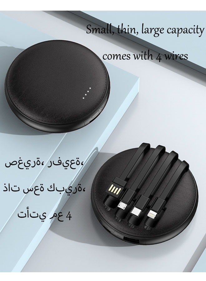 جيج بي في يأتي بنك الطاقة مزودًا بكابل بنك طاقة محمول بقوة 10000 مللي أمبير في الساعة قوة متنقلة صغيرة محمولة - Image 1