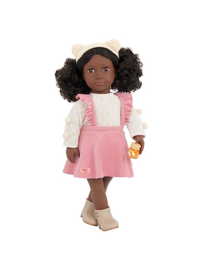 Our Generation Sweet As Jam Pink Jumper Skirt Outfit & Play Food Set For 18" Dolls  - Image 2