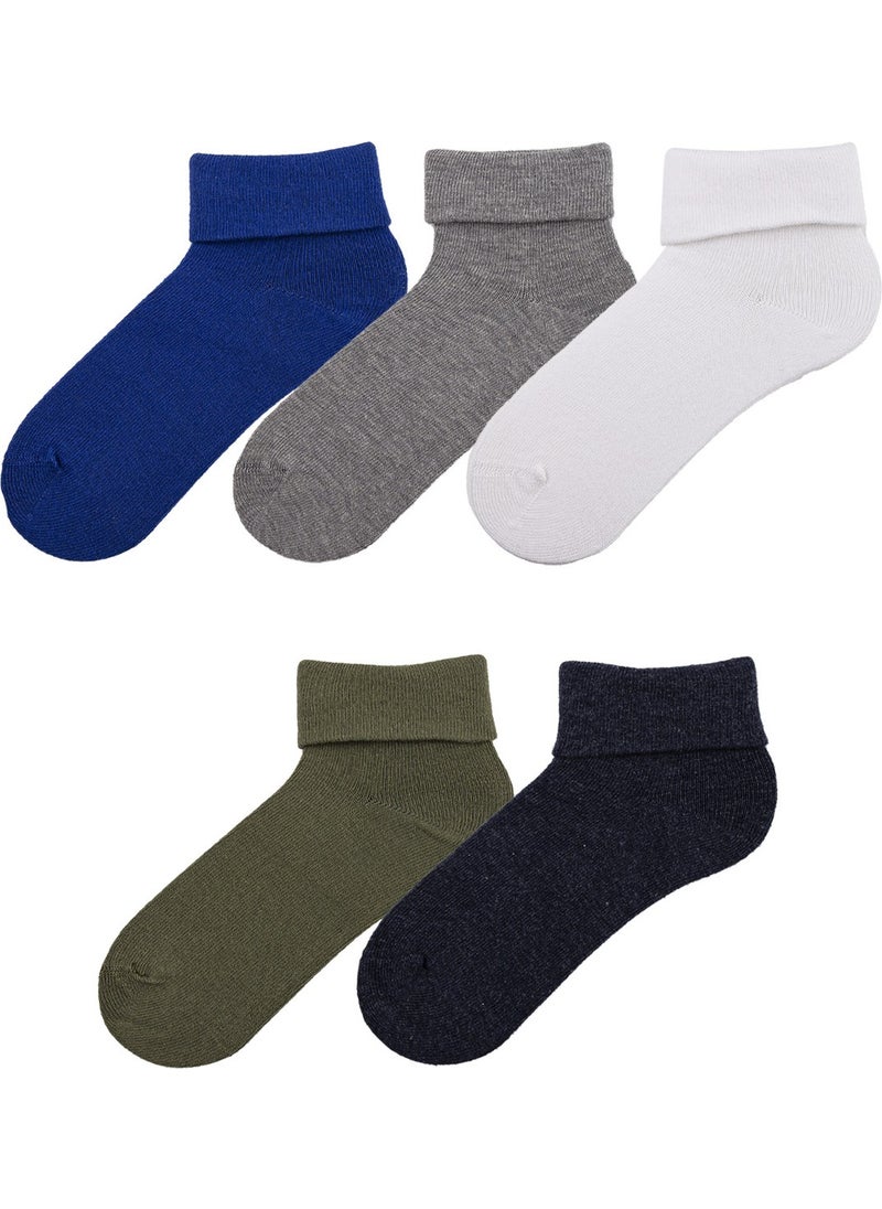Bross Kids 5-Pack Airtag Excluded Pocket Booties Socks ONL-02620  - Image 4