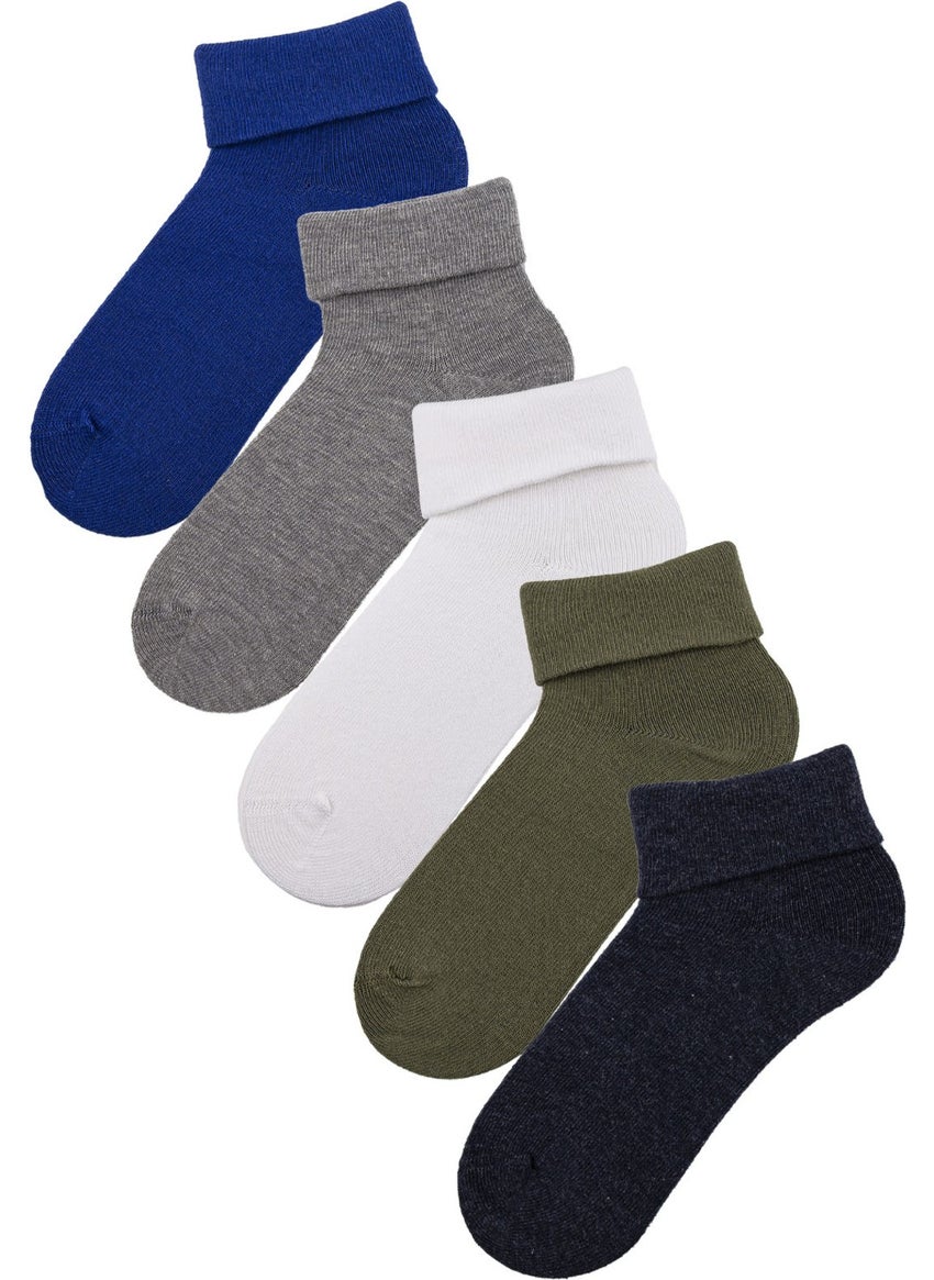 Bross Kids 5-Pack Airtag Excluded Pocket Booties Socks ONL-02620  - Image 2