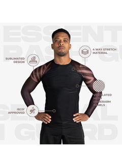 Sanabul  Essential Long Sleeve Compression Shirts For Men | Mma Bjj Athletic Compression Shirt | Men Cross Training Rashguard (2X-Large, Brown)  - Image 4