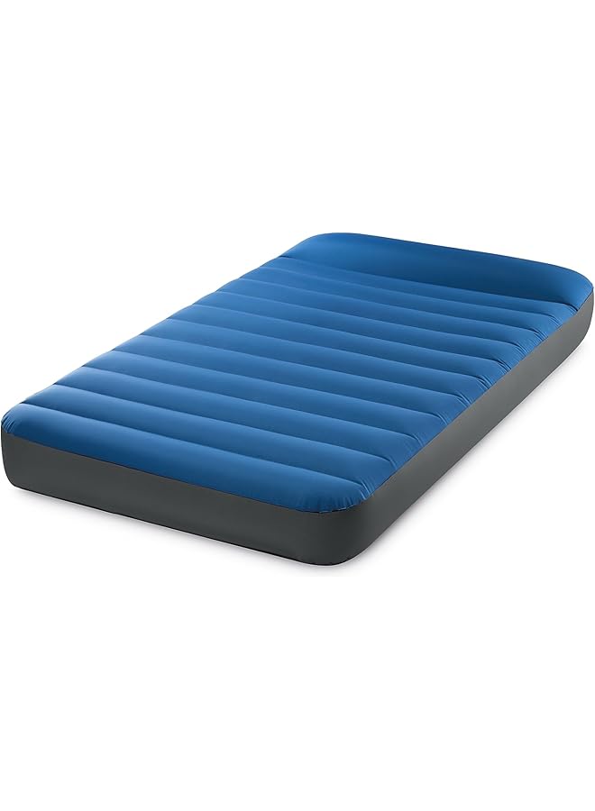 INTEX 60411E TruAire Luxury Camping Mattress: Fiber Tech – Puncture Resistant Laminate – QuickFill USB Air Pump – 300lb Weight Capacity – Twin Size - Image 1