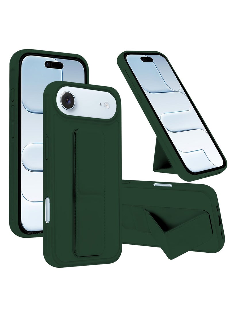 CATANES 2 Packs Premium PU Leather Case for iPhone 17 Air with Stand Function Shockproof and Anti Scratch Finger Grip with Privacy Screen Protector - Image 2