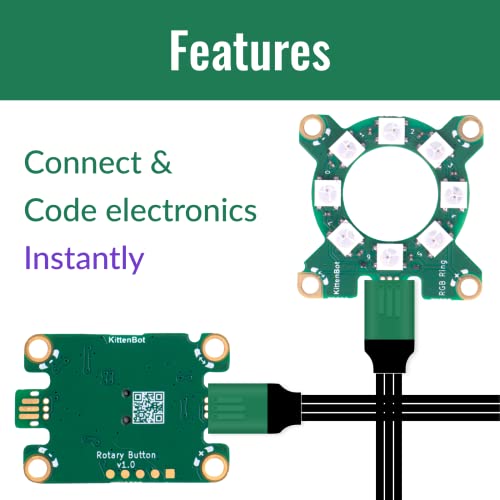 KittenBot Jacdac Starter Kit A with Jacdaptor for Micro:bit V2, Connect and Code Electronics Instantly, for Microsoft Makecode Arcade(Without Micro:bit) - Image 4