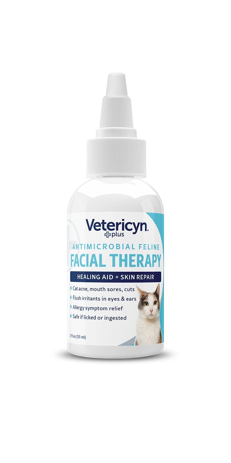 Vetericyn Plus Feline Facial Therapy | Healing Aid and Skin Repair for Different Cat First Aid Needs, Including Cat Acne, Cat Ear and Eye Problems. 2 Ounces - Image 3