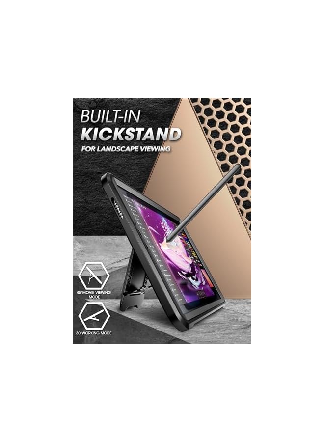 SupCase Unicorn Beetle Pro Case For Samsung Galaxy Tab A9 8.7 Inch 2023 With Built In Screen Protector And Kickstand Full Body Rugged Protective Case Black - Image 3