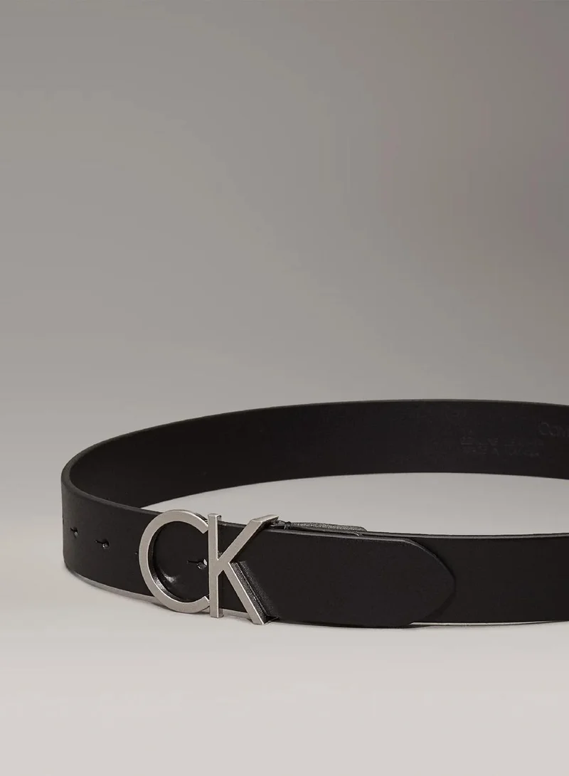 Calvin Klein BLACK Leather Logo Belt for Women | Best Price UAE
