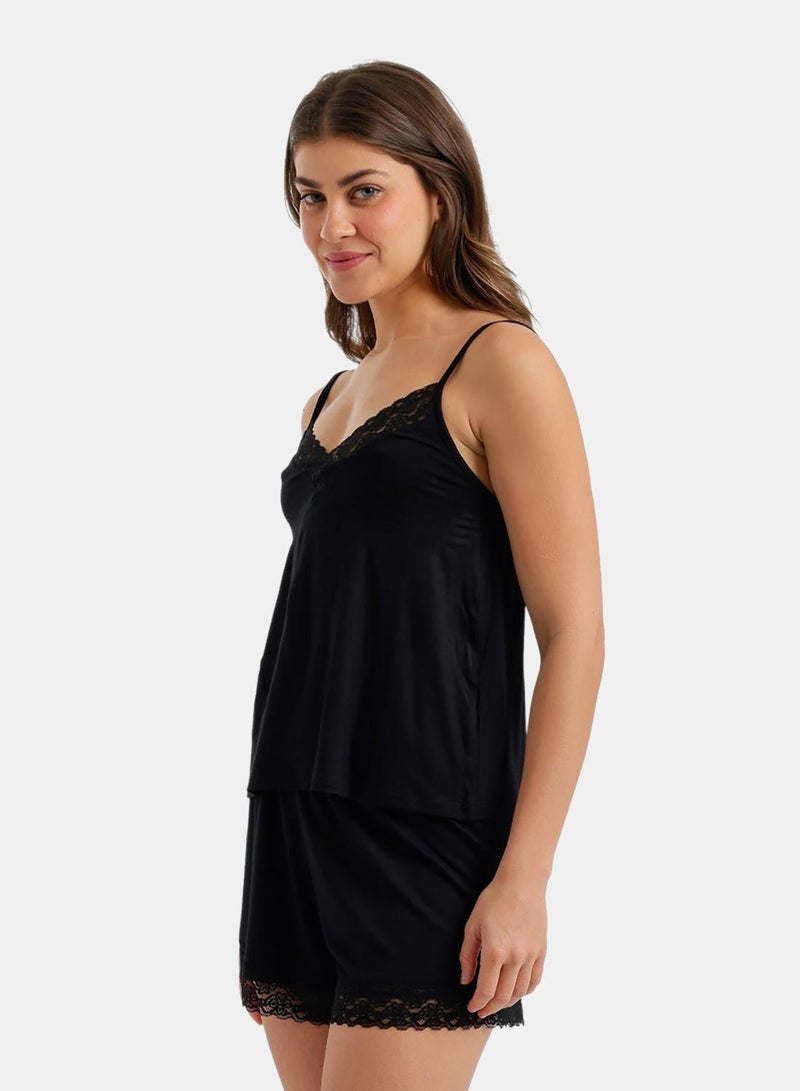 Carina Lace-Trim Pyjama Set - Image 3