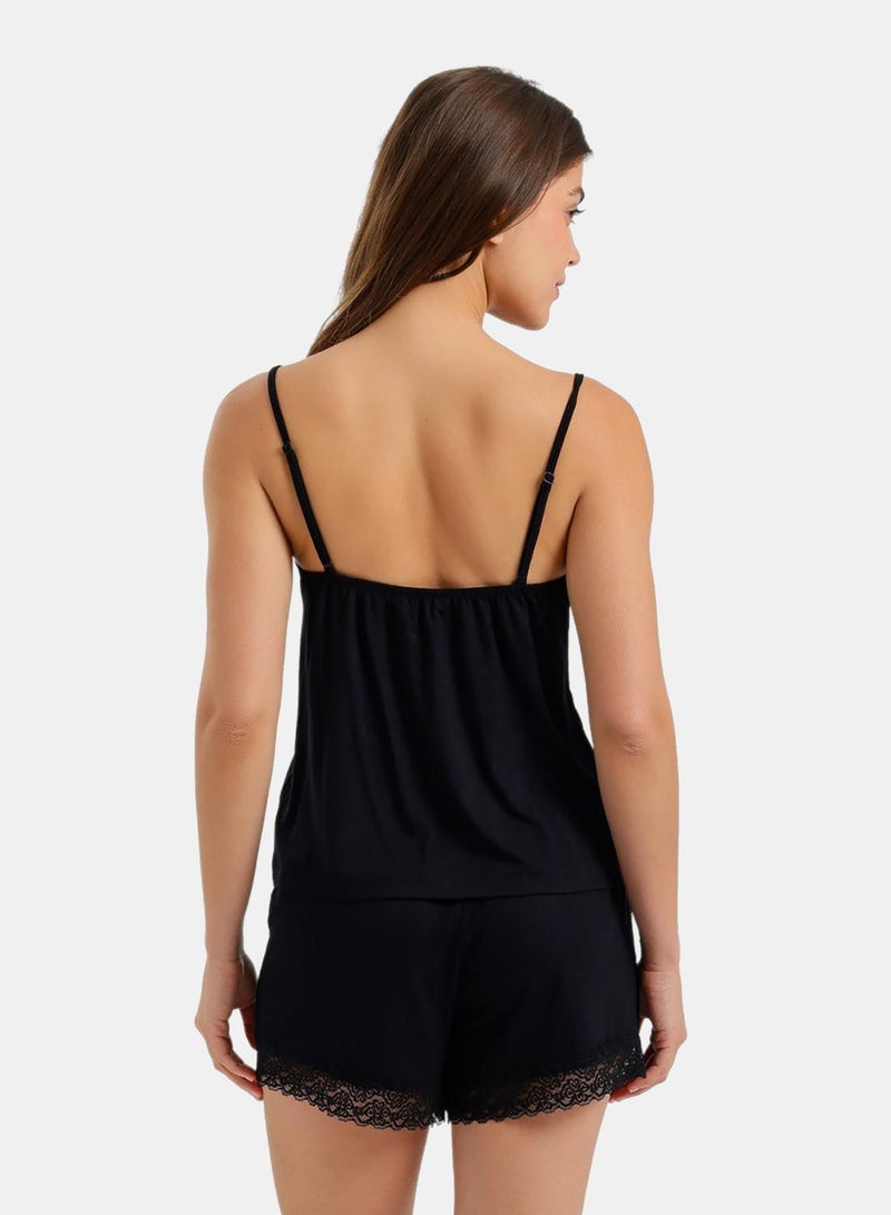 Carina Lace-Trim Pyjama Set - Image 4