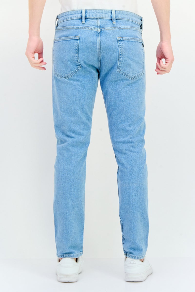 DOCKERS Men Skinny Fit Washed Stretchable Denim Jeans, Blue  - Image 3