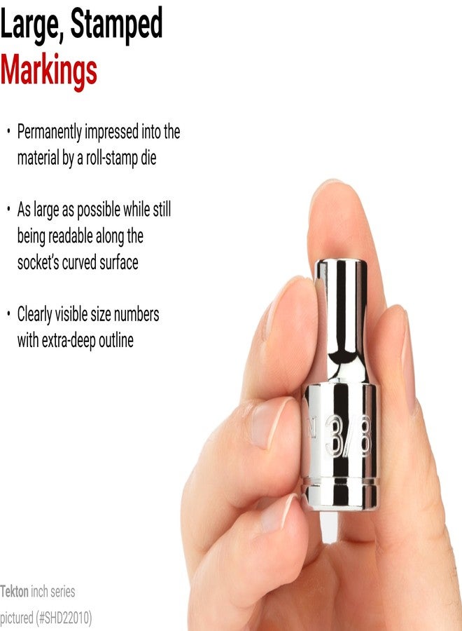 TEKTON 1/2 Inch Drive 6-Point Socket Set with Rail, 15-Piece (10-24 mm) | SHD92102 - Image 2