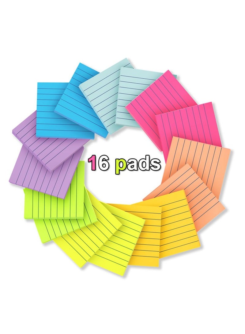 فلوشرينيك 720 قطعة من الملاحظات اللاصقة ， مجموعة الملاحظات اللاصقة ， دفاتر ملاحظات لاصقة ذاتية الالتصاق، ملاحظات مناسبة للمكاتب والمنازل والمدارس ， 45 ورقة/عبوة، 16 عبوة - Image 2
