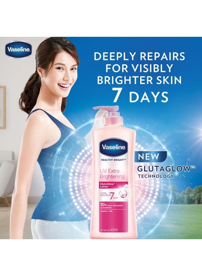 فازلين صحي مشرق الأشعة فوق البنفسجية اضافية اشراق غلوتا توهج لوشن الجسم - Image 2