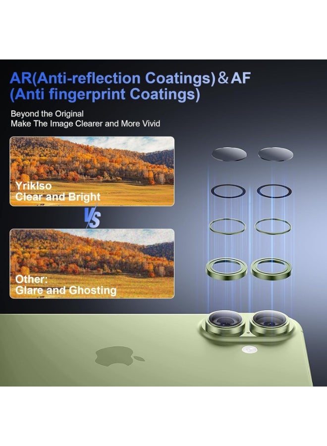 iPhone 17 Lens Protector [Shatterproof 9H Tempered Glass] Invisible Ultra Clarity Cover,Light green - Image 4
