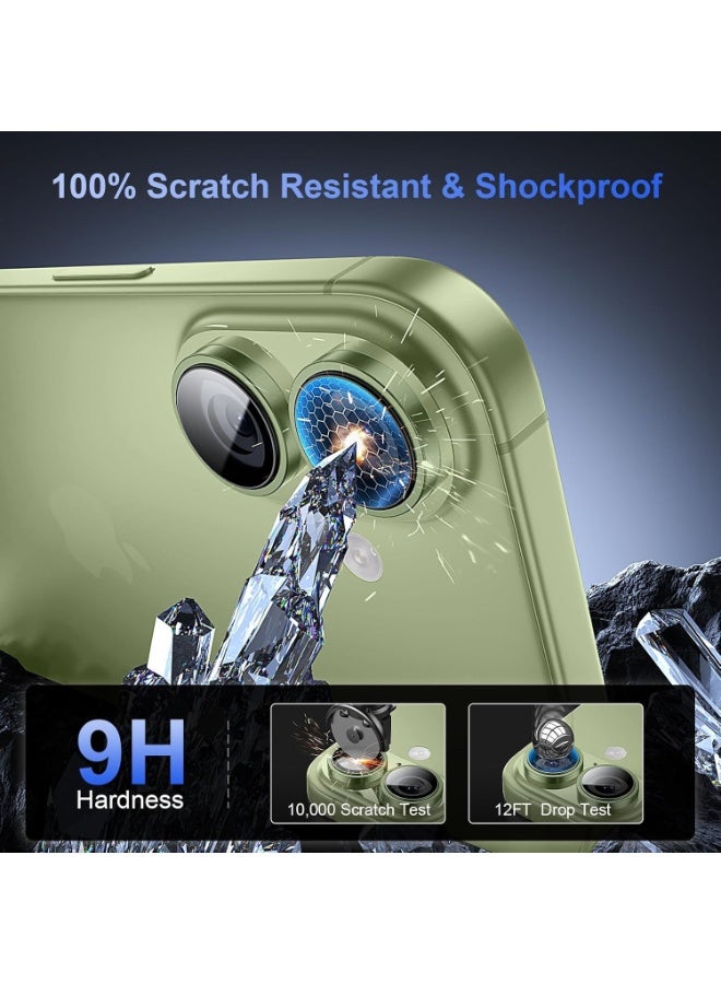 iPhone 17 Lens Protector [Shatterproof 9H Tempered Glass] Invisible Ultra Clarity Cover,Light green - Image 5