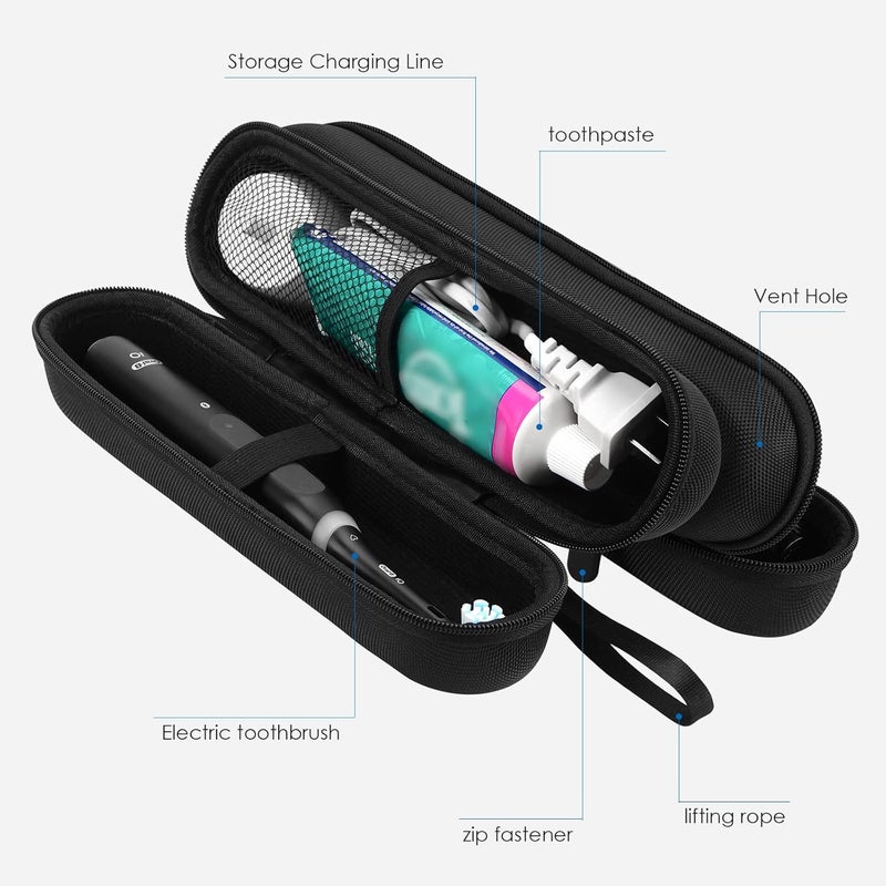 Adorila Electric Toothbrush Case Travel Portable Toothbrush Carrying Bag Compatible with Philips 4100 5100 6100 6500 7500 9300 Compatible with OralB Pro 1000 1500 2000 3000 3500 - Image 2