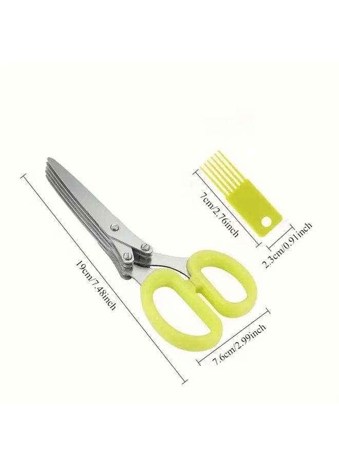 مقص مطبخ احترافي ثقيل أخضر، فولاذي مقاوم للصدأ حاد، قطاعة خضروات للطهاة، تصميم سهل التنظيف للمطبخ المنزلي. - Image 3