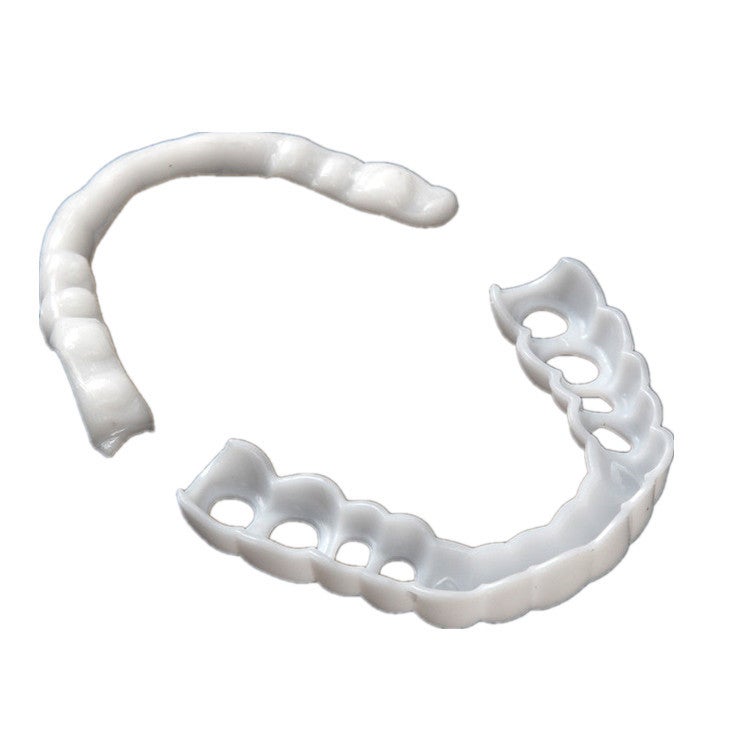 Upper And Lower Teeth Artificial Braces Whitening Set Second Generation Silicone Artificial Teeth Denture Set Sap On Smie - Image 5