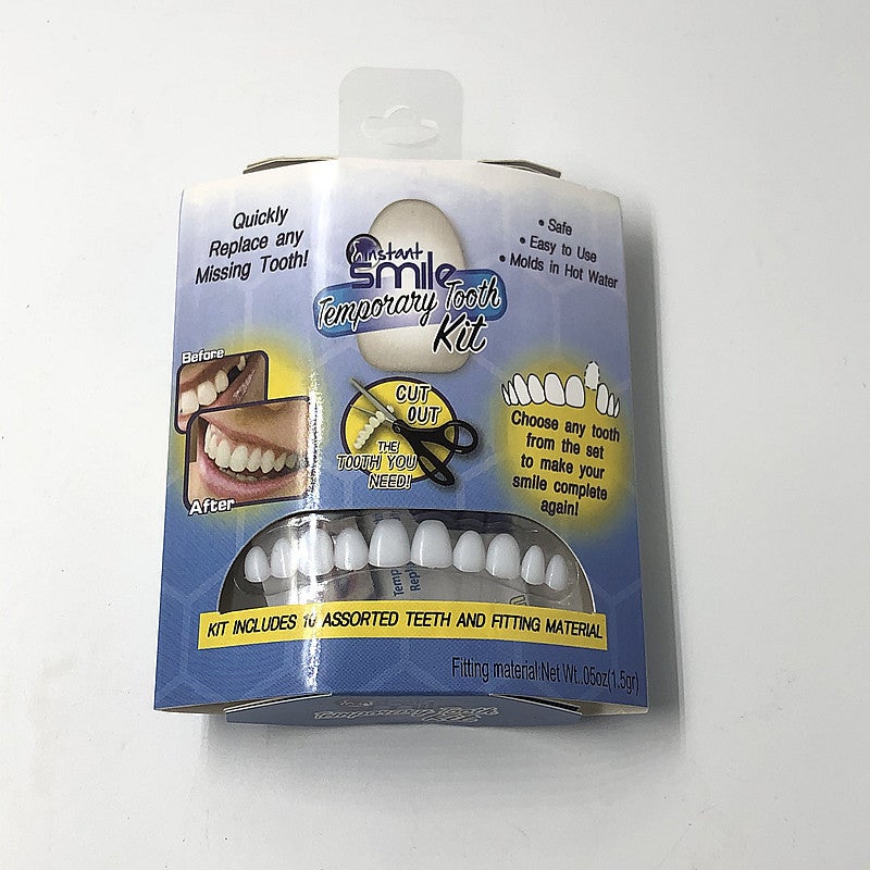 Upper And Lower Teeth Artificial Braces Whitening Set Second Generation Silicone Artificial Teeth Denture Set Sap On Smie - Image 1