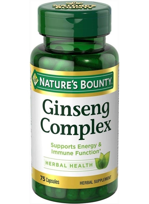 Ginseng by Nature's Bounty, Ginseng Complex Capsules Supports Vitality & Immune Function, 75 Capsules