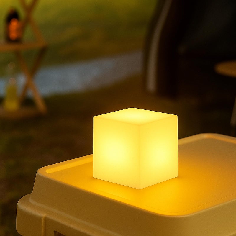 Borelor LED Cube Light 6Inch Rechargeable Remote Control Mood Lamp 16 Color Changing Glowing Night Light Dimmable Decorative Lighting for HomePartyBarWedding
