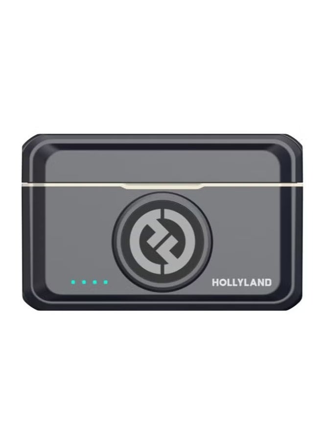 Hollyland LARK M2 Wireless Microphone for iPhone, Android and Camera, 48KHz 24Bit Hi-Fi Audio, 1000ft LOS Range, Noise Cancellation, 40H Duration for Vlogging, black Version