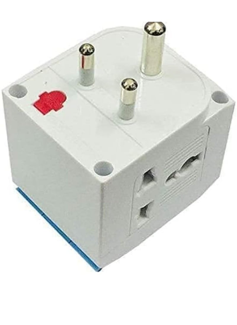 Generic 3Way Universal Socket Adapter Individual Switches LED Indicator 10 Amp Round and Flat Plug Compatible  - Image 2