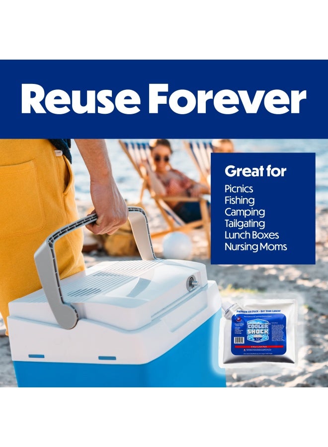 Cooler Shock Set Of 5  Lunch Bag Size Ice Packs High Performance 18 Degree Fahrenheit Using Phase Change Science To Achieve 8 10 Hour Cooling Avoid Spoilage So You Can Eat Your Lunch - Image 5