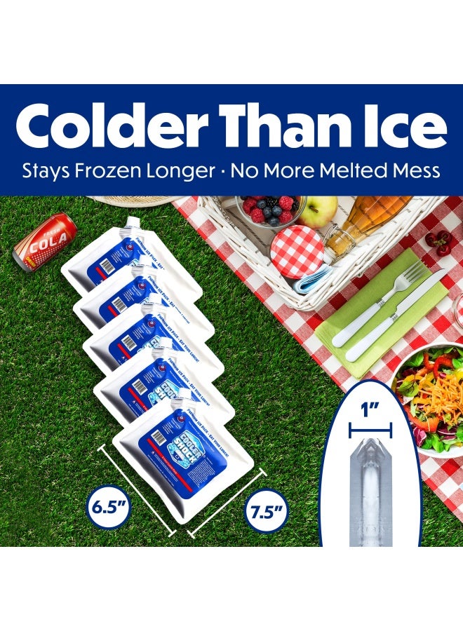 Cooler Shock Set Of 5  Lunch Bag Size Ice Packs High Performance 18 Degree Fahrenheit Using Phase Change Science To Achieve 8 10 Hour Cooling Avoid Spoilage So You Can Eat Your Lunch - Image 2
