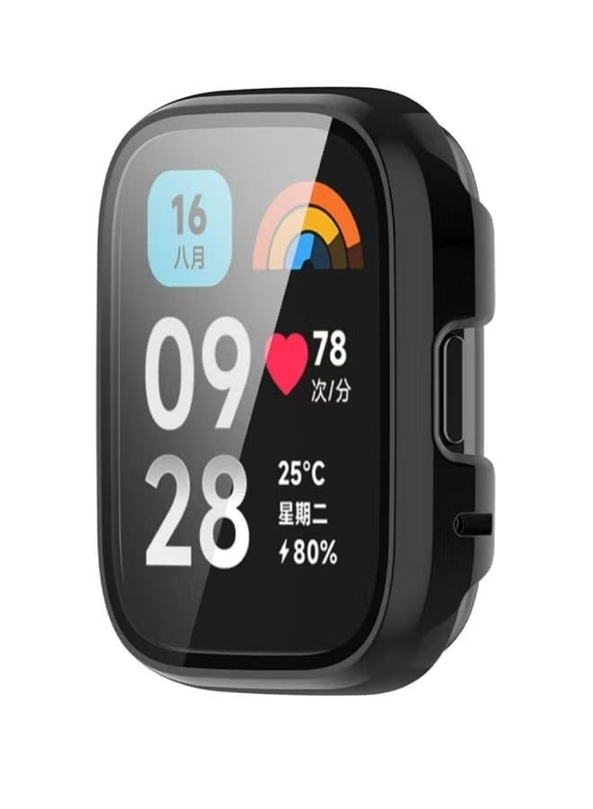 Beauenty 2 Pack Case Compatible for Xiaomi Redmi 3 Active Watch Glass Protector Hard Plastic Frame Xiaomi Redmi 3 Active Watch Case Black - Image 5