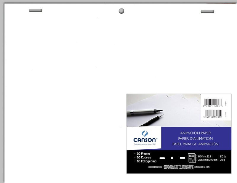 CANSON Canson Artist Series Comic Animation Acme Punched Paper Bulk Pack 85x11 inches 100 Sheets 20lb  Artist Paper for Adults and Students  Colored Pencil Marker Ink Pen 