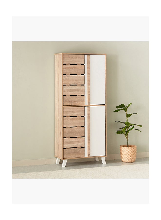 Home Box Alford 24-Pair Tall Shoe Cabinet with 4 Doors 74 x 177 x 35 cm - Image 1