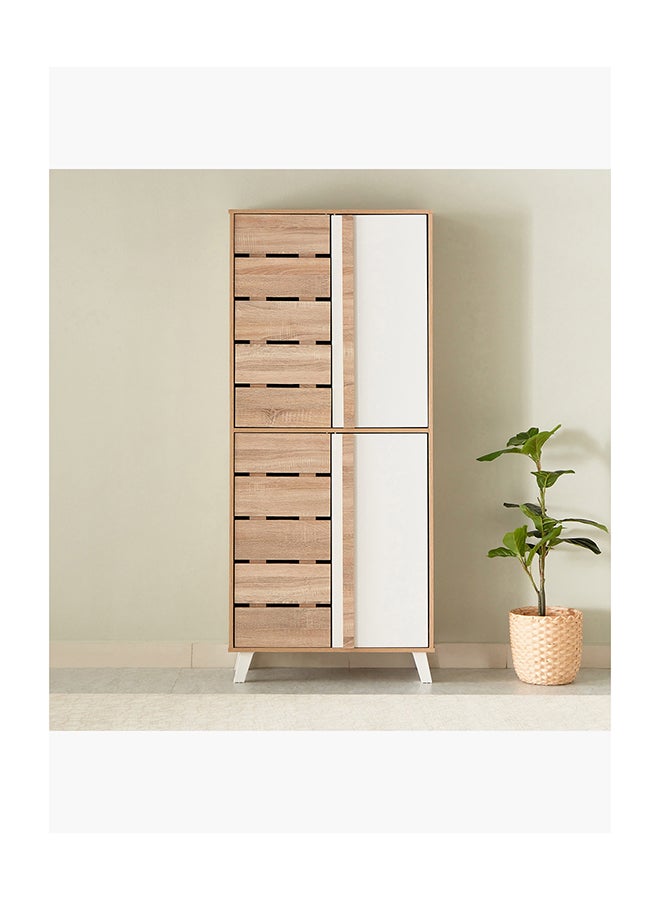 Home Box Alford 24-Pair Tall Shoe Cabinet with 4 Doors 74 x 177 x 35 cm - Image 2