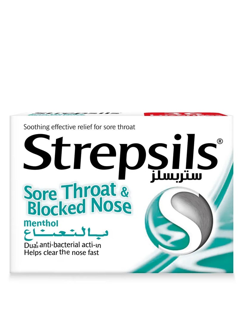 Strepsils Menthol Sore Throat & Blocked Nose, Dual Action, Fast Effective Relief from Sore Throats, 2*24 Lozenges  (pack of 2) - Image 2